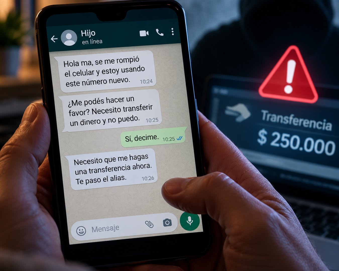 Un mensaje, un supuesto familiar y $1,2 millones: así engañaron a dos vecinas por WhatsApp