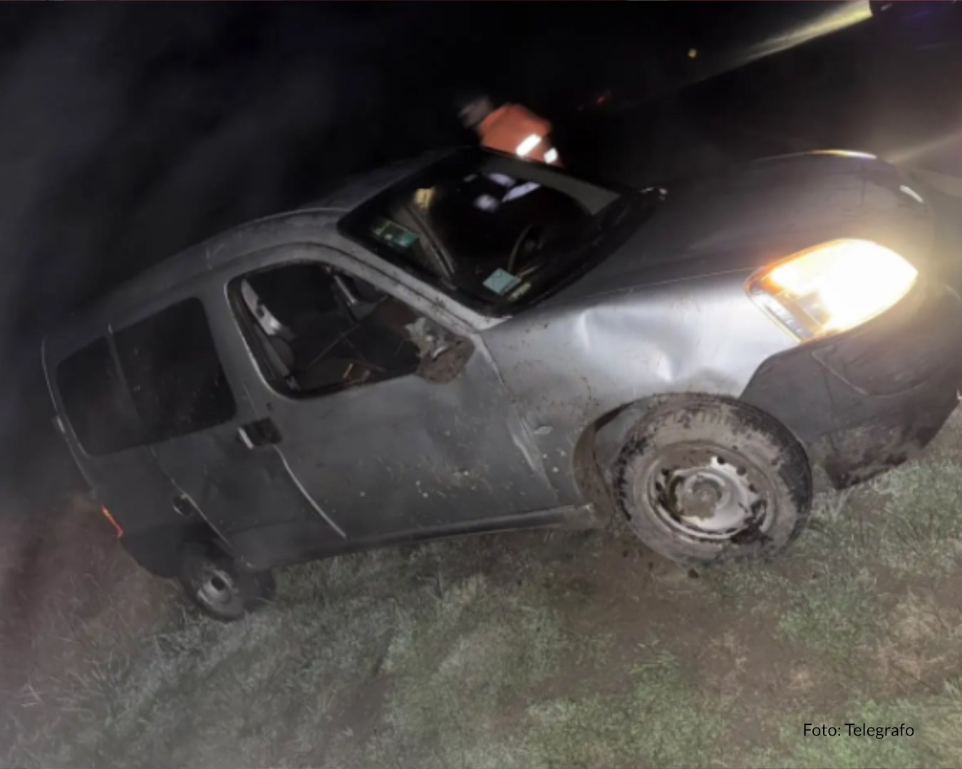 Madrugada accidentada en la Ruta 11: despistó y volcó cerca de General Lavalle